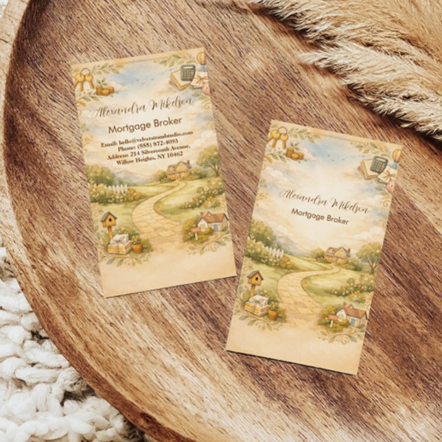 Cartão De Visita Mortgage Broker Professional Branding (Criador carregado)