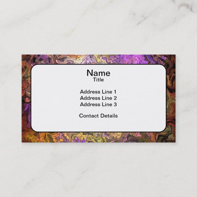 Cartão De Visita Mosaico do vitral (Frente)