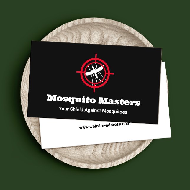 Cartão De Visita Mosquito Pest Control - Logotipo alvo (Criador carregado)