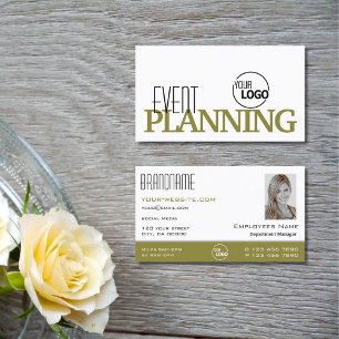 Cartão De Visita Mostarda branca na moda simples com logotipo e fot