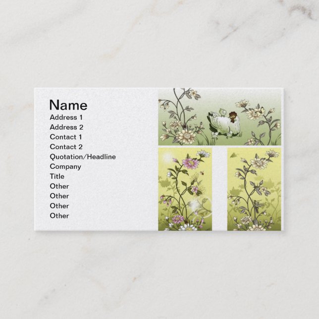 Cartão De Visita Motif1 coreano (Frente)