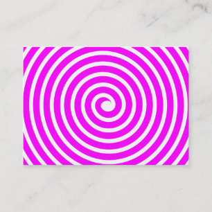 Cartão De Visita Motif espiral - Magenta e branco