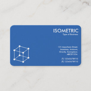 Cartão De Visita Motivo de Cubo Isométrico - Projeto (Ambos os Lado