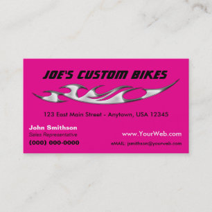 Cartão De Visita Moto Customizada Loja de Bikes Customizadas Chro
