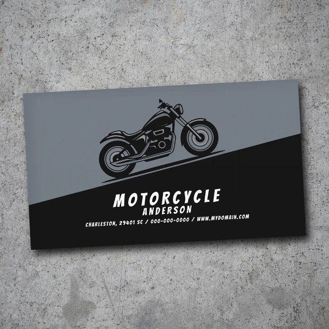 Cartão De Visita Motocicleta Diagonalmente (Motorcycle Diagonally Business Card)