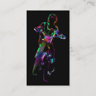 Cartão De Visita Motocicleta do motocross das experimentações