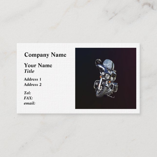 Cartão De Visita Motocicleta do xerife (Frente)