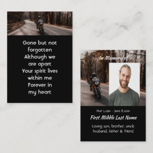 Cartão De Visita Motoqueiro Personalizado Memorial Foto