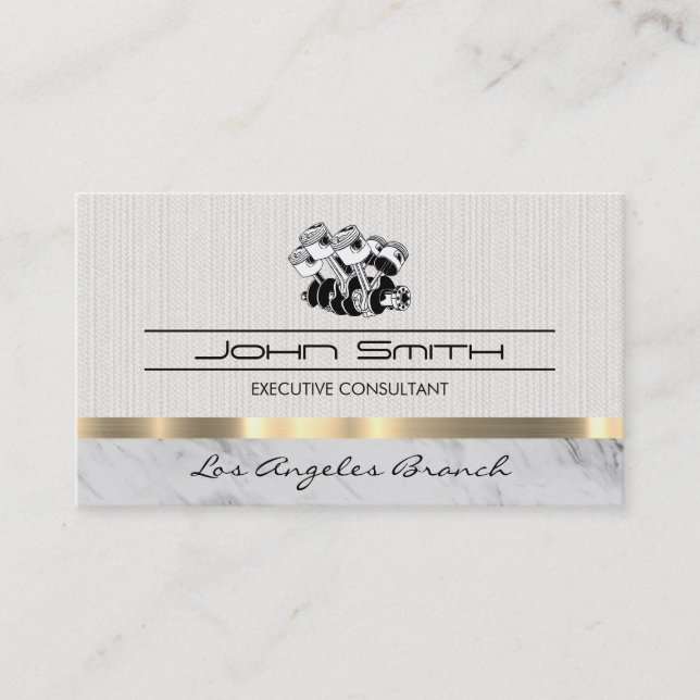 Cartão De Visita Motor Do Carro Do Pistão (Frente)