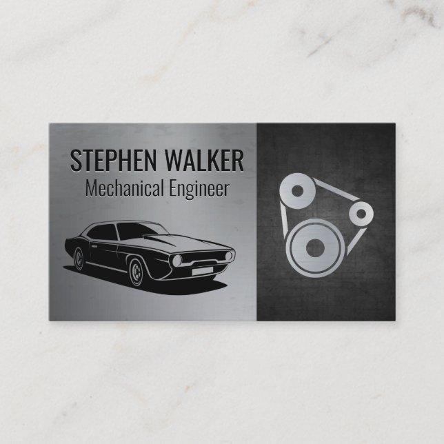 Cartão De Visita Motor Do Carro Do Pistão | Compro automático | Sis (Frente)