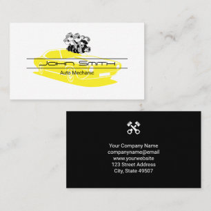 Cartão De Visita Motor Do Carro Do Pistão ENGENHEIRO Pistões