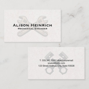 Cartão De Visita Motor Do Carro Do Pistão   Molas