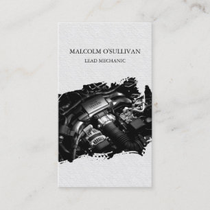 Cartão De Visita Motor mecânico de reparação automática de auto