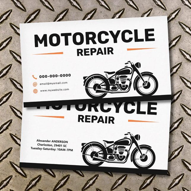 Cartão De Visita Motorcycle Repair Services (Motorcycle Repair Services Business Card)