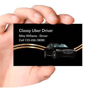 Cartão De Visita Motorista de corrida Uber independente e sofistica
