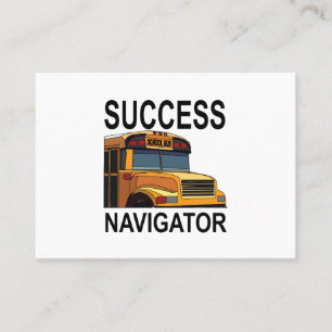 Cartão De Visita Motorista de Ônibus Escolar Success Navigator
