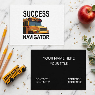 Cartão De Visita Motorista de Ônibus Escolar Success Navigator