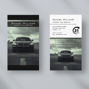 Cartão De Visita Motorista de serviço de táxi para aeroporto modern