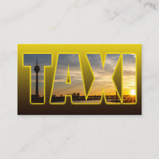 Cartão De Visita Motorista de táxi taxista táxi amarelo cidade pôr