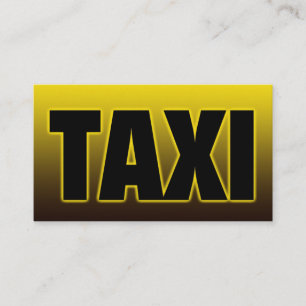 Cartão De Visita Motorista de táxi taxista táxi amarelo letras pret