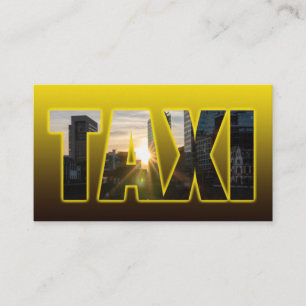 Cartão De Visita Motorista de táxi taxista táxi amarelo letras skli