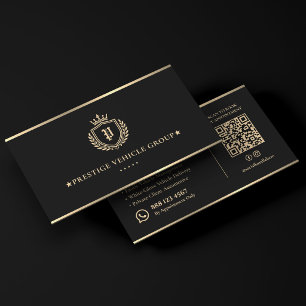 Cartão De Visita Motorista Executivo Concierge de Luxo Crest Bar
