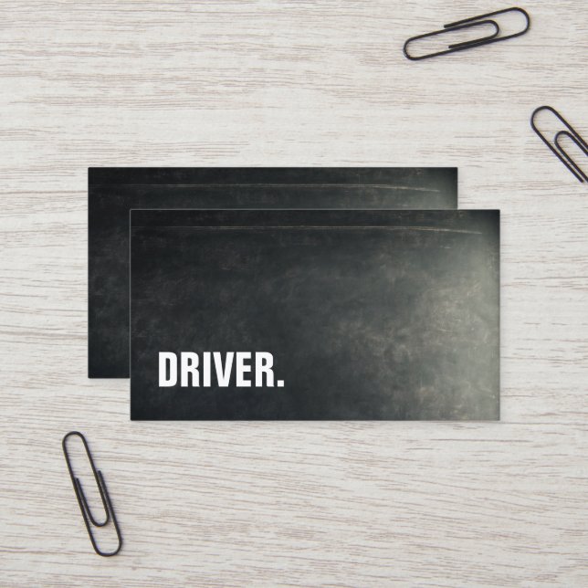 Cartão De Visita MOTORISTA Mínima Moderna de Blackboard Professiona (Frente/Verso In Situ)