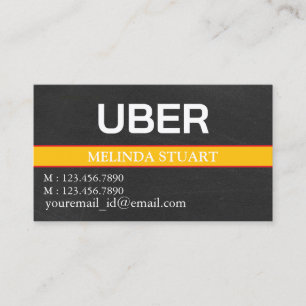 Cartão De Visita Motorista Uber Personalizado Moderno 