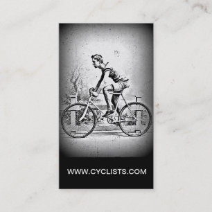 Cartão De Visita Movendo sobre l ciclismo monocromático do ciclist