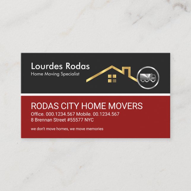 Cartão De Visita Movimento de Caminhão Prateado Dourado (Frente)