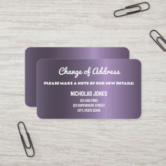 Cartão De Visita Mudança de endereço linda