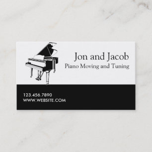 Cartão De Visita Mudança e Afinação de Piano Movers Reparos de Músi