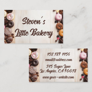 Cartão De Visita muffins, rosquinhas e pastelaria