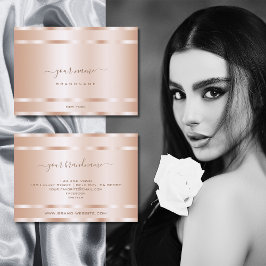 Cartão De Visita Muito elegante efeito de Rosa Dourado profissional