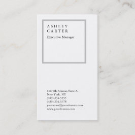 Cartão De Visita Muito elegante profissional branco moderno