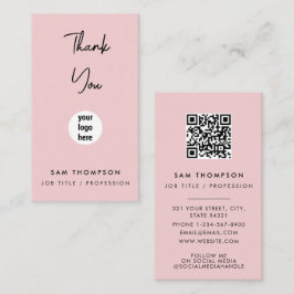 Cartão De Visita Muito obrigado Logotipo de empresa Código QR cor-d