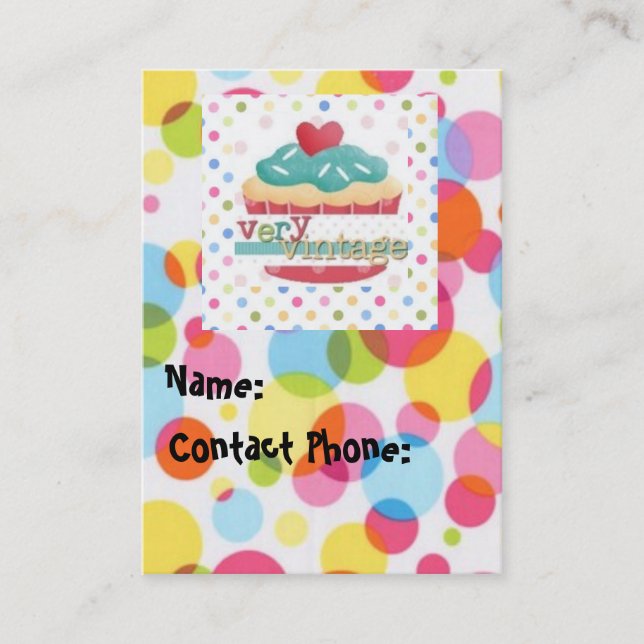 Cartão De Visita Muito vintage (Frente)