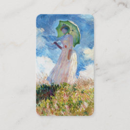 Cartão De Visita Mulher com uma arte de Claude Monet do parasol
