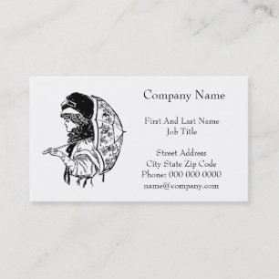 Cartão De Visita Mulher da regência do Victorian com retrato do