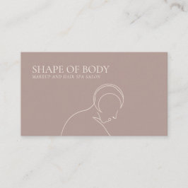 Cartão De Visita Mulher Espiritual Rubor Rosa Corpo Feminino Cabelo
