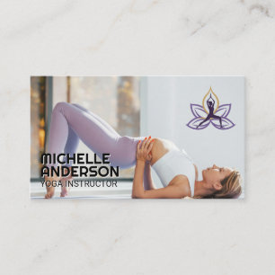 Cartão De Visita Mulher fazendo Yoga no chão
