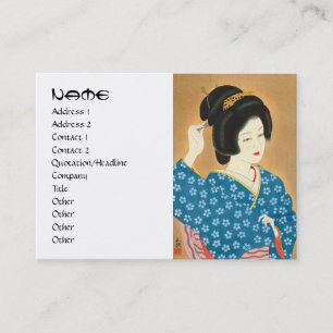 Cartão De Visita Mulher japonesa da senhora do sentimento do