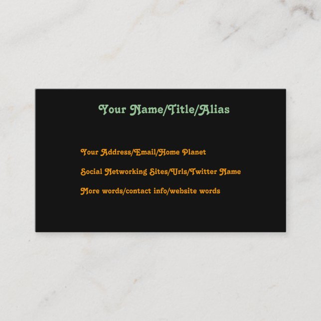 Cartão De Visita Mulher no sonho (Frente)