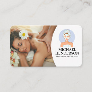 Cartão De Visita Mulher no Spa Resort de Hotel