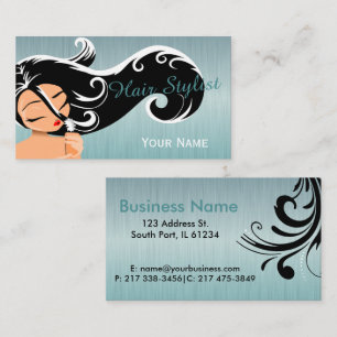 Cartão De Visita Mulher Salon Hair Stylist