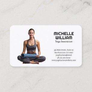 Cartão De Visita Mulher Sentada Meditação Yoga Saúde