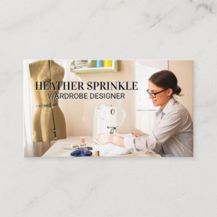 Cartão De Visita Mulher Sewing Wardrobes   Seamstress