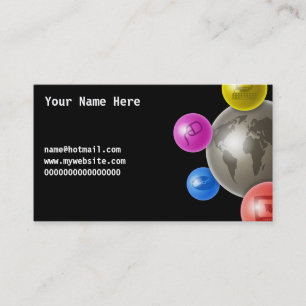 Cartão De Visita Mundo dos computadores, seu nome aqui,