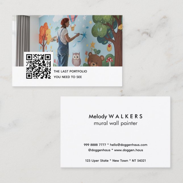 Cartão De Visita Mural wall painter  (Frente/Verso)