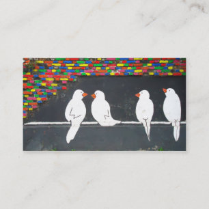 Cartão De Visita muro de aves: grafite